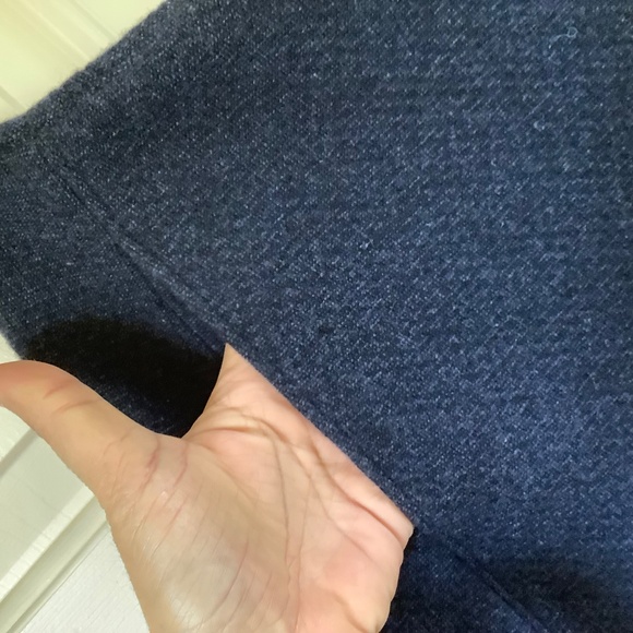 ZARA Wool Blend Textured Midi Skirt Navy SZ S. - Picture 7 of 16